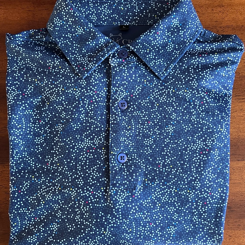 Mens Navy Blue Golf Polo